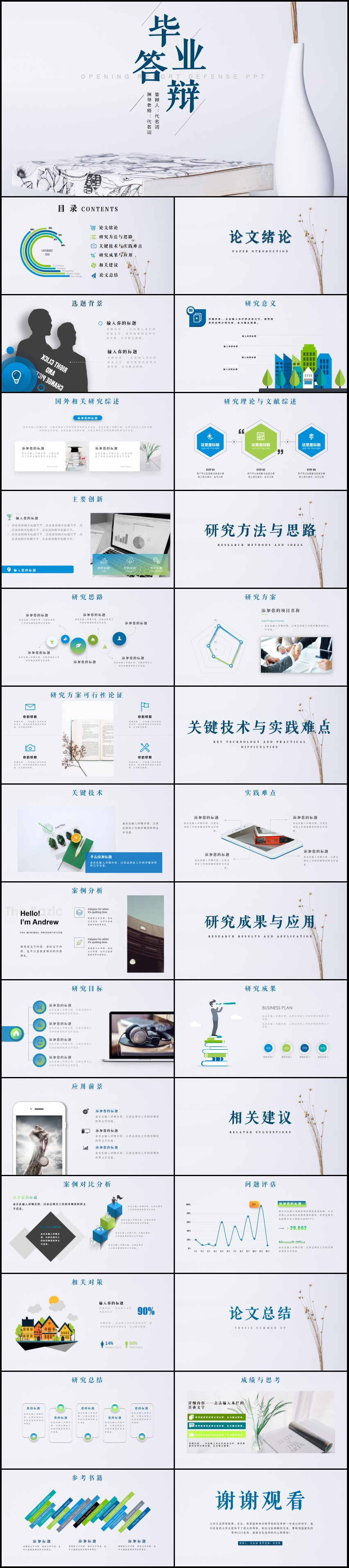 畢業(yè)論文答辯PPT模板
