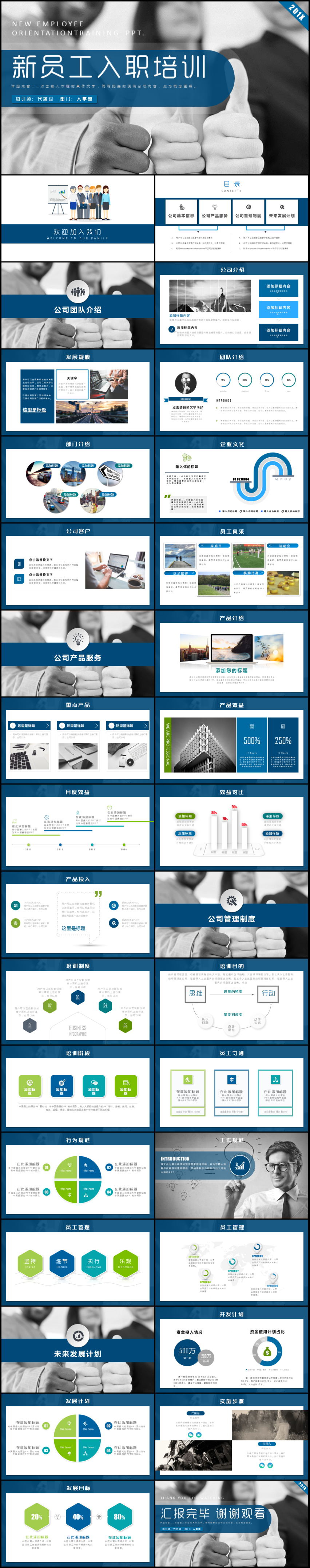 企業(yè)管理公司新員工入職培訓(xùn)PPT模板