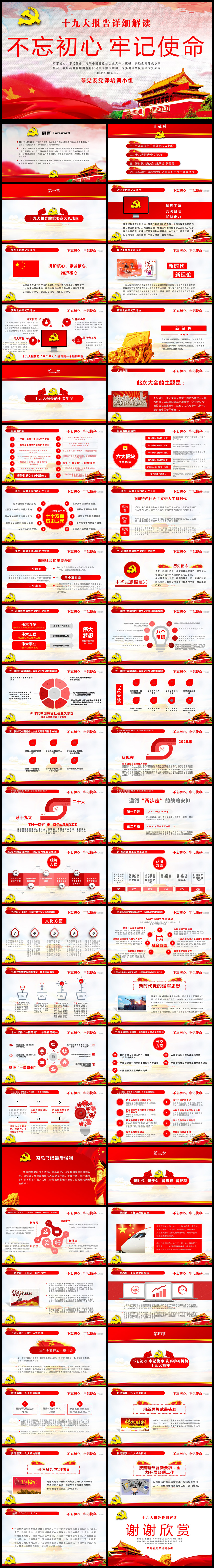 黨政大氣聚焦十九大學(xué)習(xí)十九大報(bào)告PPT動態(tài)模板
