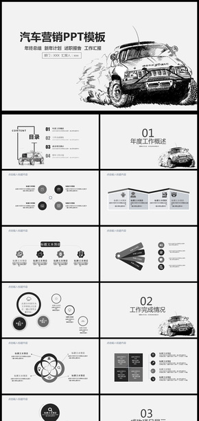 2018年汽車銷售行業(yè)計劃書通用PPT模板