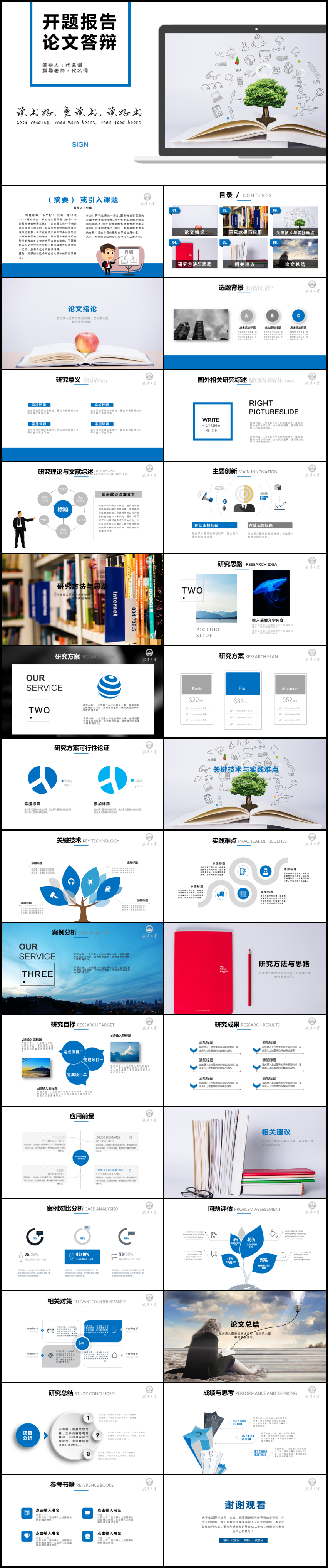 論文答辯開(kāi)題報(bào)告畢業(yè)答辯PPT模板