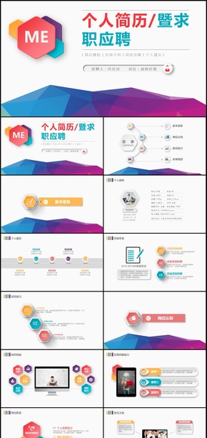 時(shí)尚個(gè)人簡(jiǎn)歷崗位競(jìng)聘應(yīng)聘PPT模板