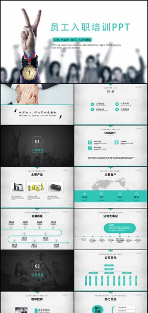 商務(wù)新員工入職培訓(xùn)手冊(cè)ppt模板
