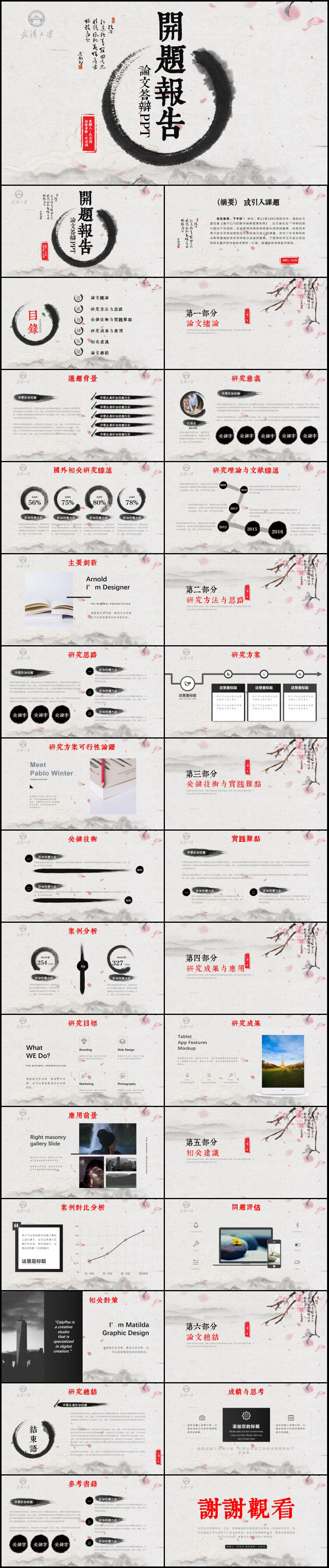 開(kāi)題報(bào)告PPT畢業(yè)論文答辯PPT模板
