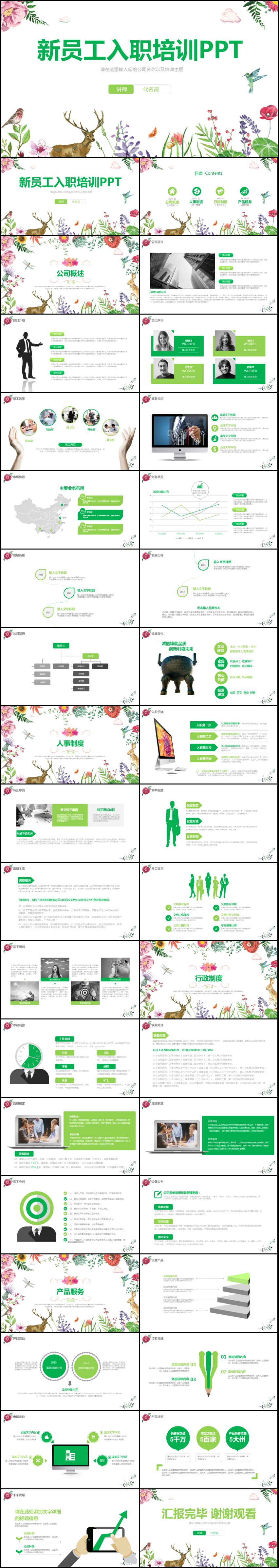 2018年企業(yè)新員工入職培訓(xùn)招聘通用PPT模板
