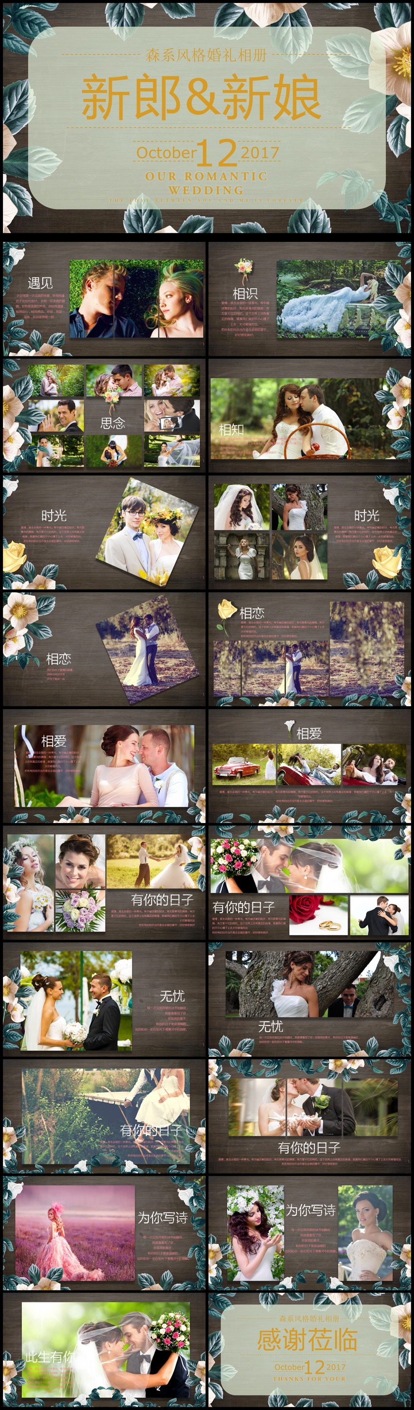 韓式我們結(jié)婚啦動態(tài)PPT模板