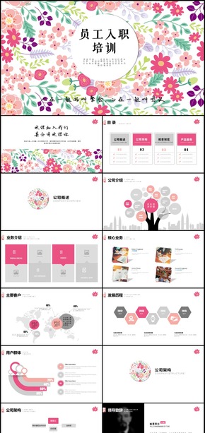 花紋風(fēng)格新員工入職培訓(xùn)計(jì)劃書PPT模板