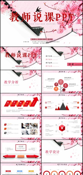 學(xué)校教育教學(xué)計劃教師說課PPT模板