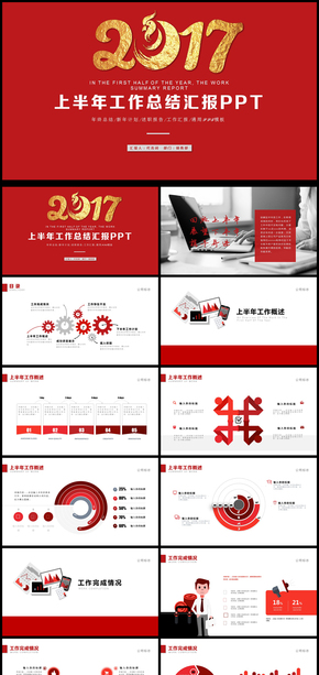 簡約工作總結及新年計劃PPT模板