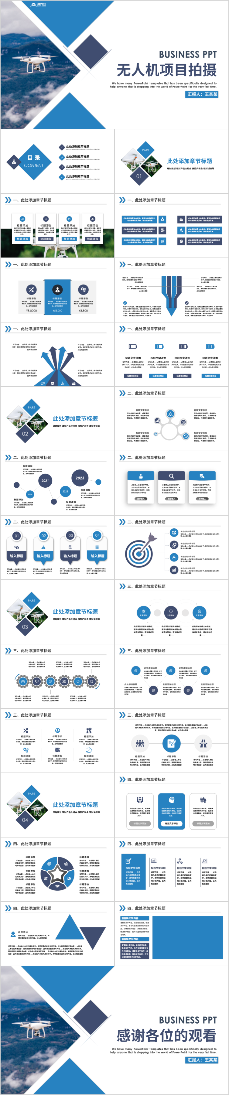 科技簡潔大氣航拍器航模無人機(jī)PPT模板  商業(yè)計(jì)劃書