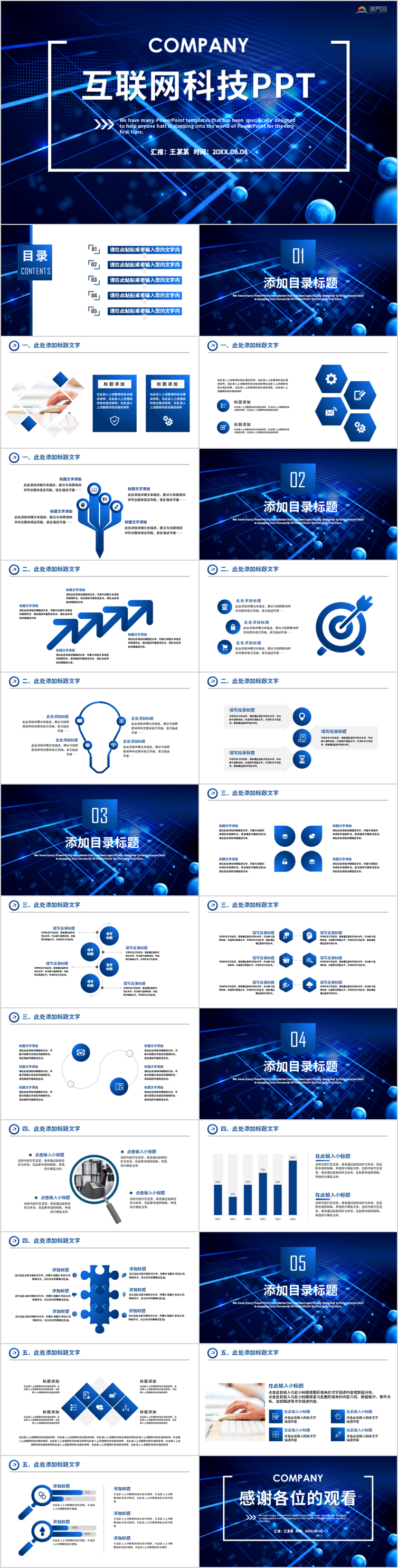 互联网科技ppt模板 互联网大赛ppt模板 互联网络ppt模板