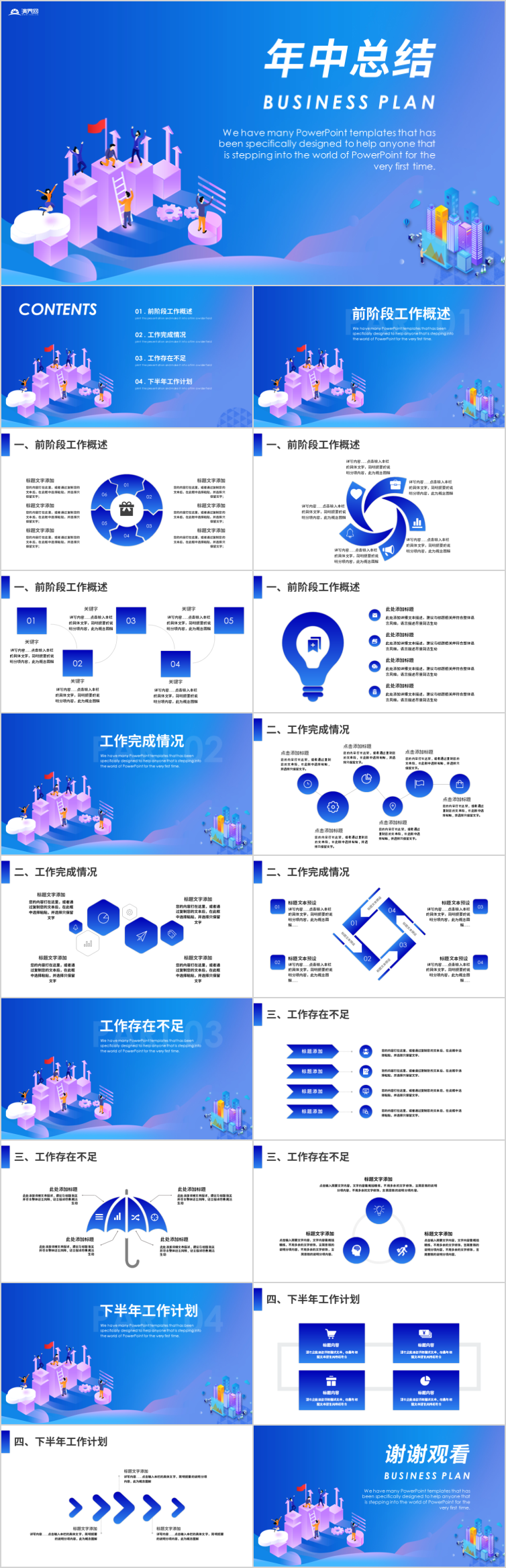 年中總結(jié) 工作總結(jié) 工作匯報 年終總結(jié) 年中匯報 工作計劃 ppt模板