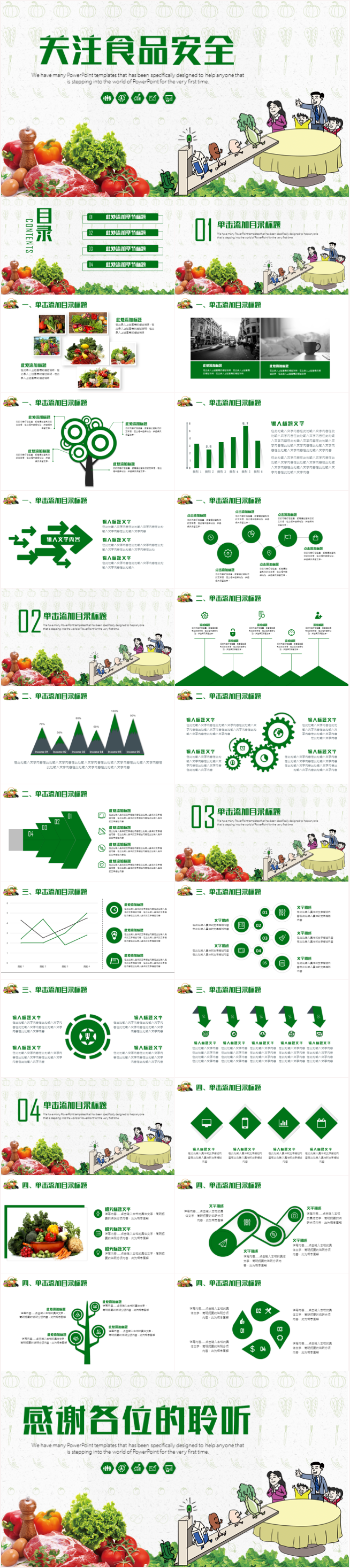 關(guān)注食品健康綠色有機(jī)食品PPT模板