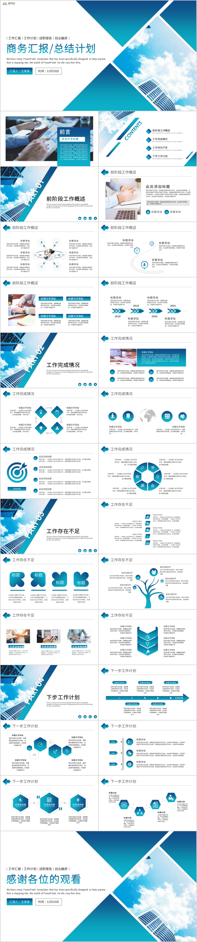 商務工作匯報年終工作匯報商務工作計劃年終總結商務匯報工作匯報PPT模板