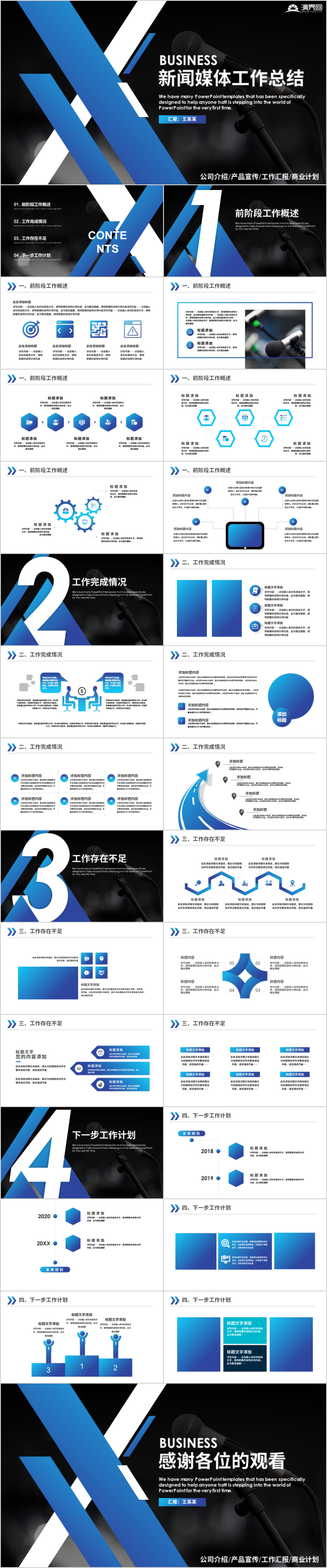 簡約新聞報告記者采訪工作總結(jié)PPT 新聞媒體工作通用模板