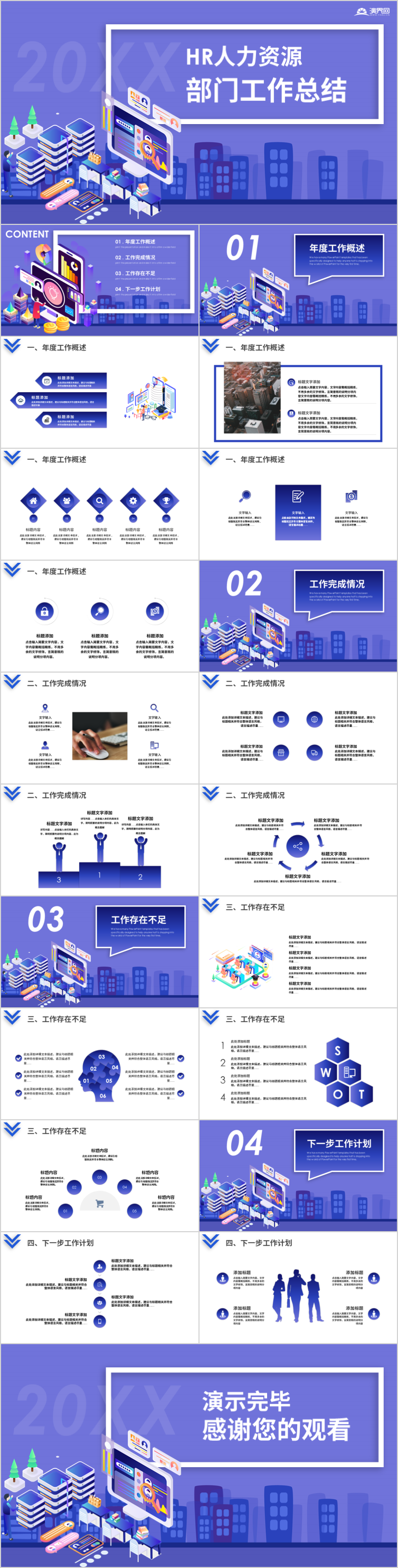 人力資源部工作總結(jié)及規(guī)劃商務(wù)報(bào)告通用PPT模板