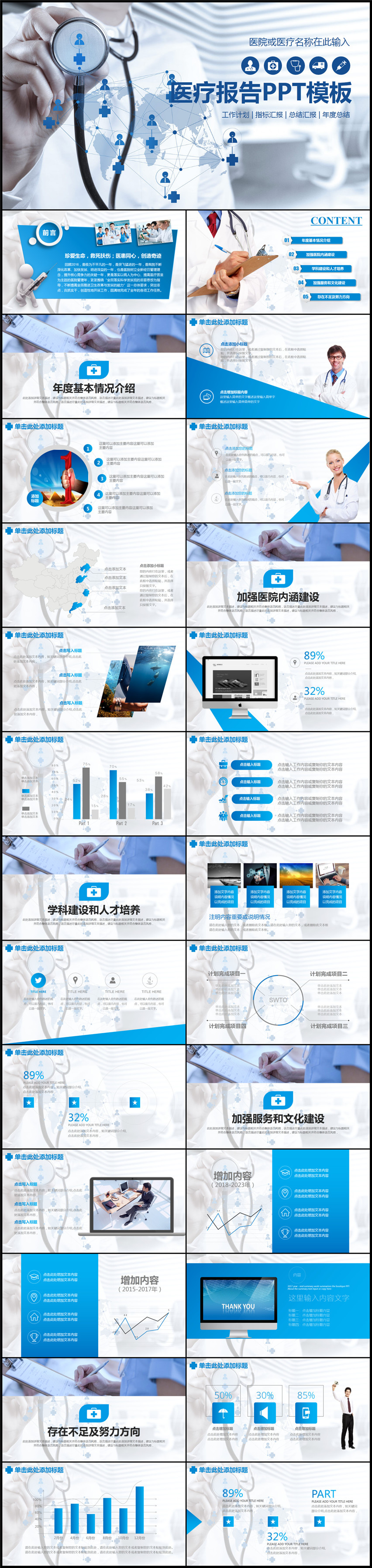 醫(yī)療醫(yī)學(xué)醫(yī)院醫(yī)生年度工作總結(jié)報(bào)告PPT模板