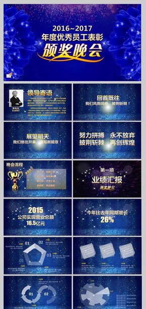 【框架完整】企事業(yè)單位華麗年終頒獎(jiǎng)典禮