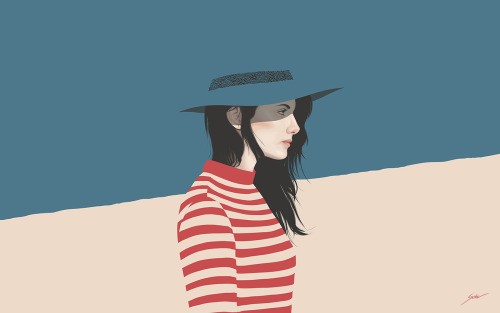 【海報分享計劃】條形衫的女生