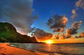 【海報分享計劃】自然風光97-沙灘夕陽