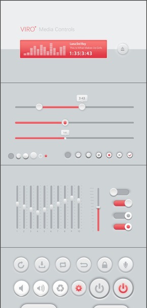 仿UI播放器素材（微立體風(fēng)格）