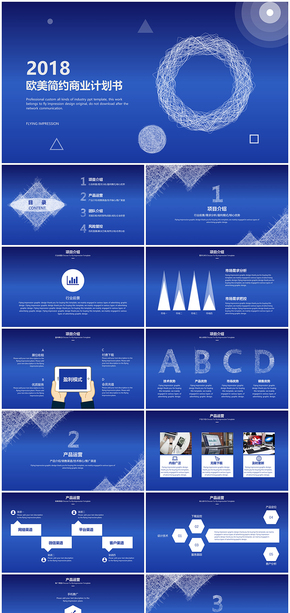 歐美風(fēng)簡約商業(yè)計劃書（完整框架型）