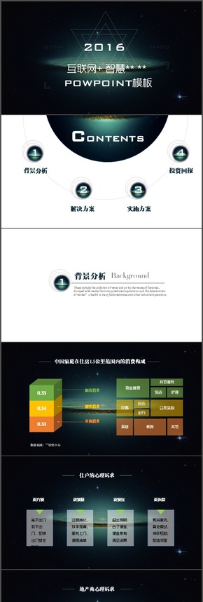 黑色I(xiàn)OS互聯(lián)網(wǎng)+(智慧城市、社區(qū)等）工作交流匯報(bào)PPT模板