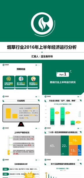 國企（煙草行業(yè)）2016年上半年運(yùn)行狀況分析報告 PPT