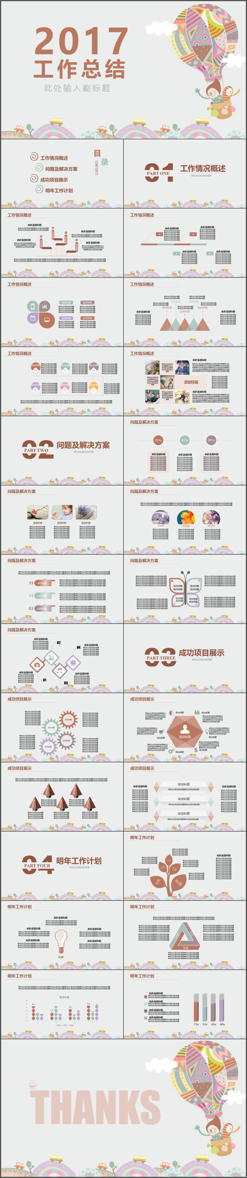 商務(wù)匯報(bào)方案計(jì)劃工作總結(jié)答辯-氣球