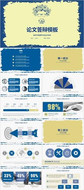 黃色典雅畢業(yè)論文學術答辯開題報告PPT模板