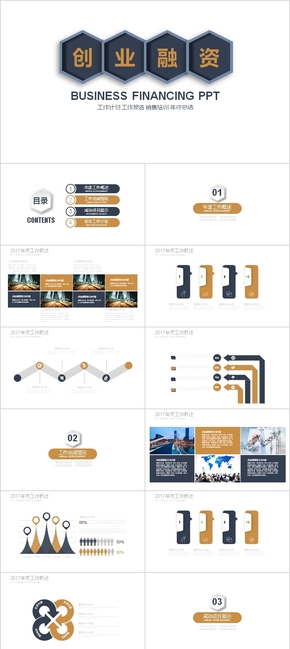 深藍(lán)金色高貴商業(yè)商務(wù)投資融資商業(yè)計劃書PPT模板