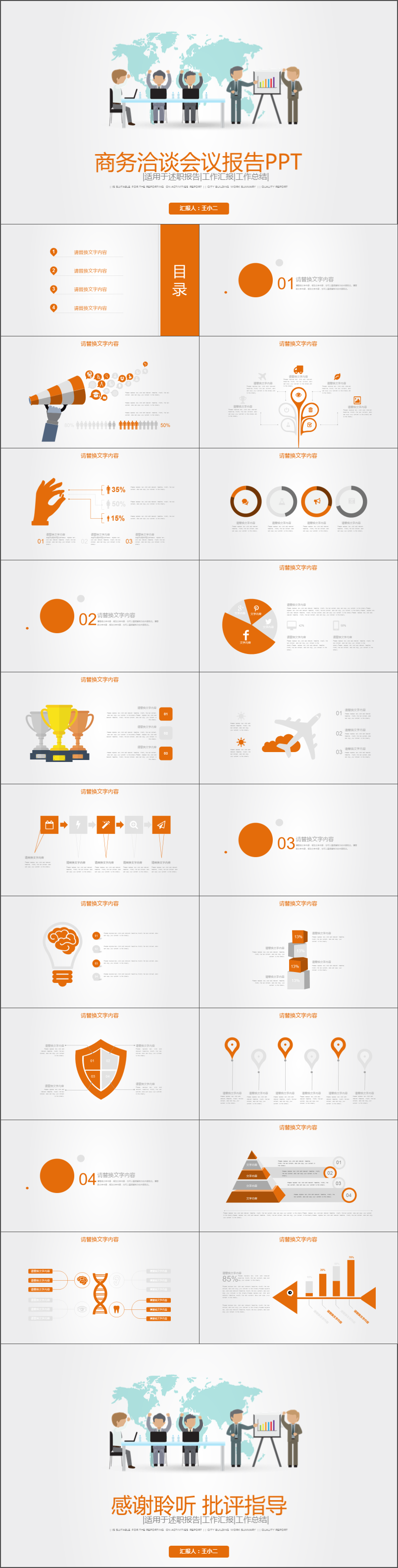 橙色商務(wù)咨詢會(huì)議報(bào)告總結(jié)PPT模板
