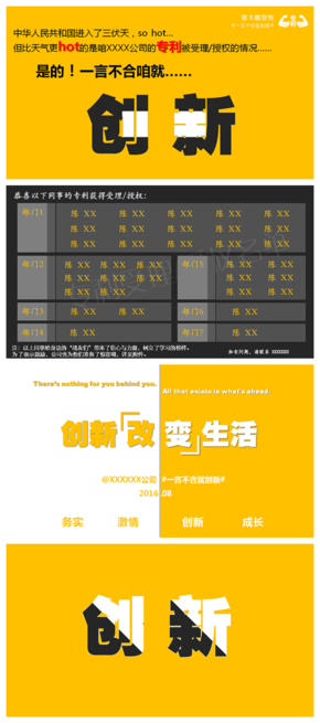 簡約大方公司員工專利受理or授權(quán)喜報(bào)宣傳PPT