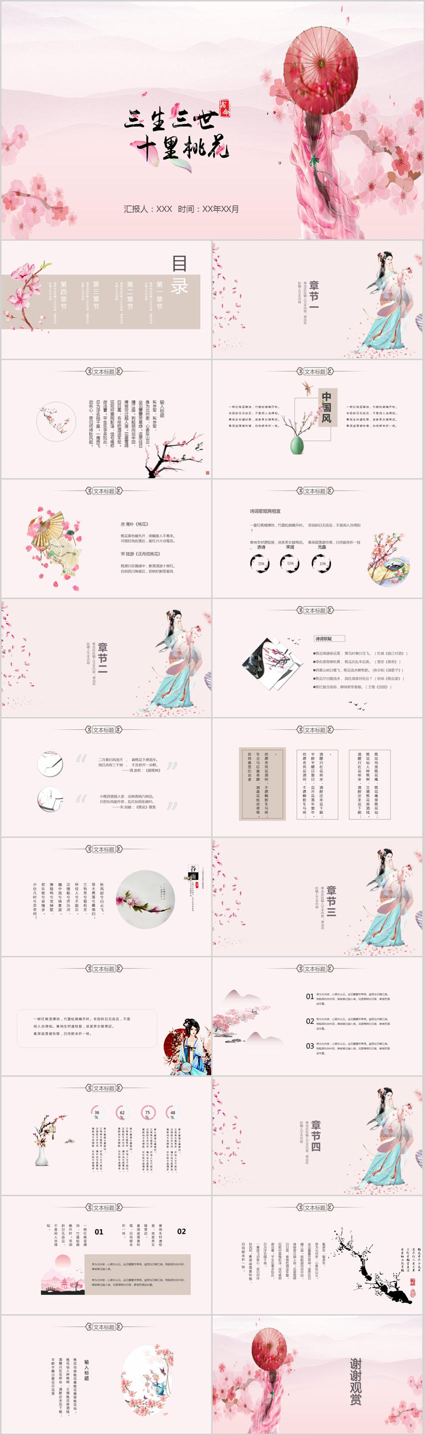 三生三世十里桃花工作總結(jié)計劃PPT模板