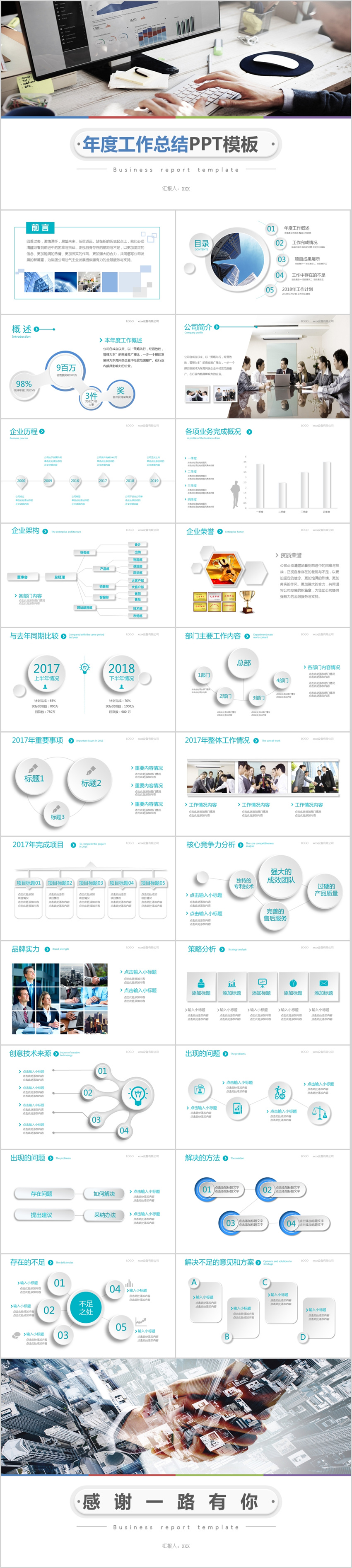 2019年度工作總結(jié)計(jì)劃PPT模板