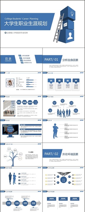 大學(xué)生職業(yè)生涯規(guī)劃pp模板