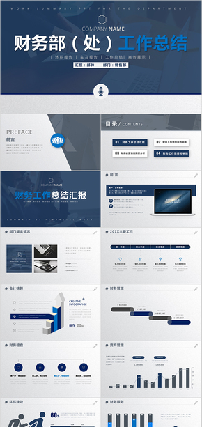 穩(wěn)重內(nèi)容詳細財務部工作總結匯報計劃PPT