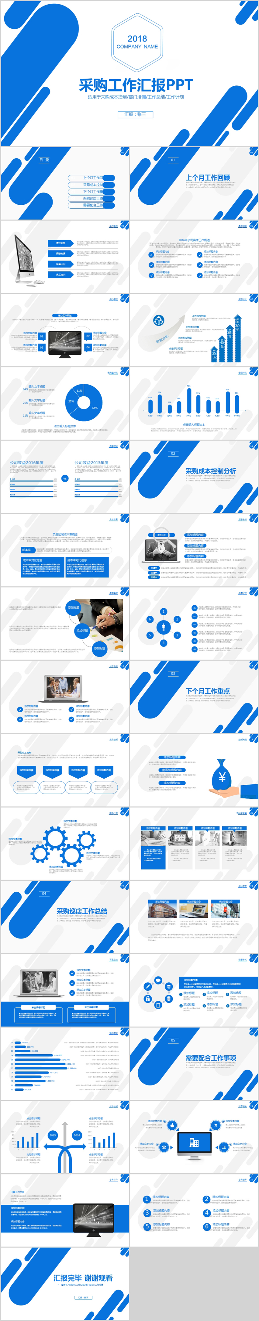 采購月報日報年報工作ppt模板