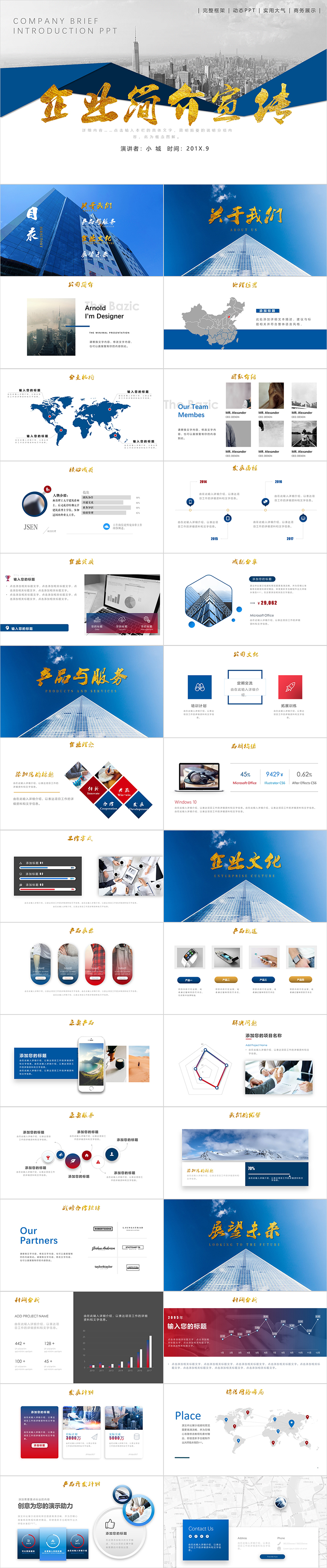 藍色大氣公司簡介企業(yè)介紹ppt