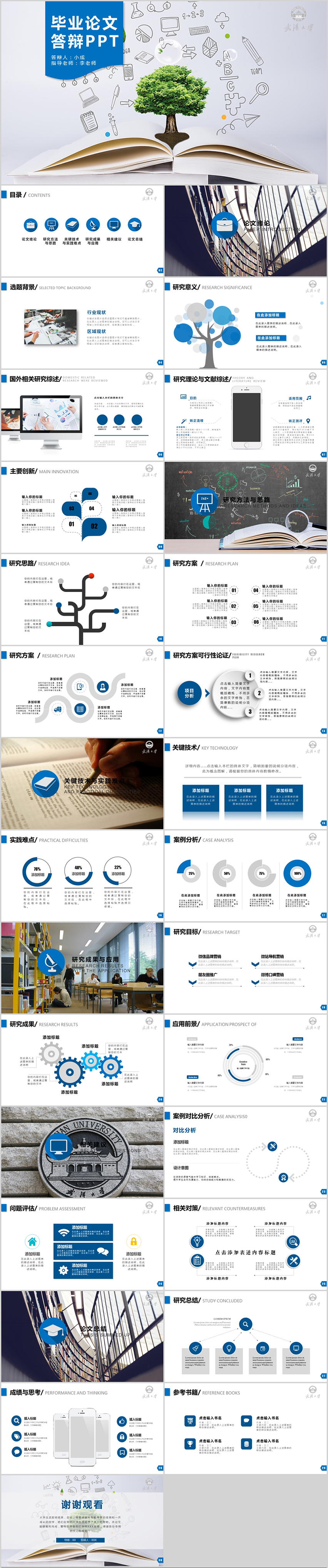 簡約開題報告畢業(yè)論文答辯ppt模板