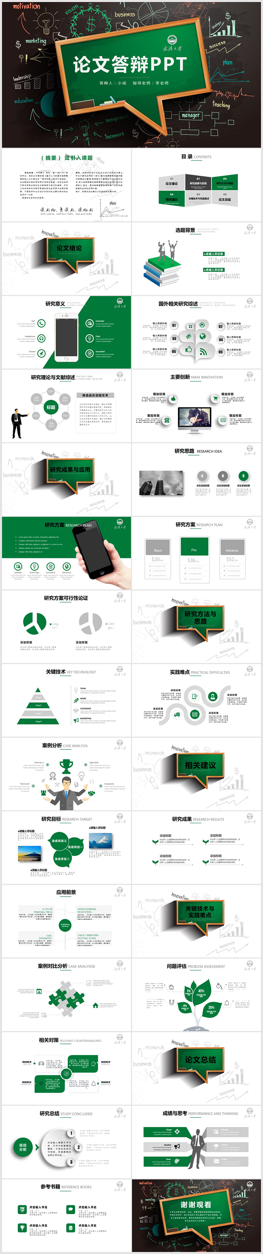 簡約論文答辯開題報(bào)告ppt模板