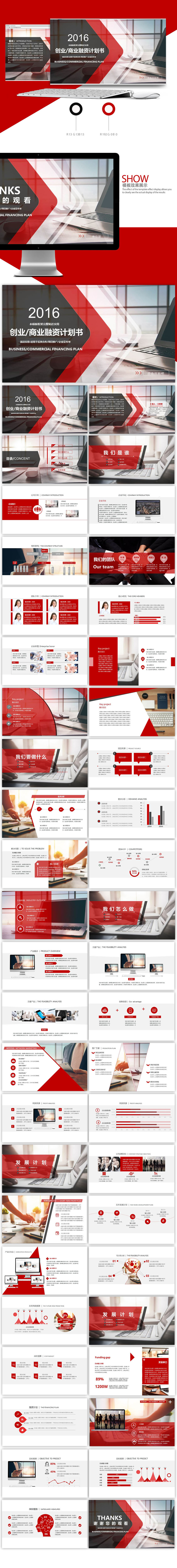 大氣商業(yè)計劃書融資創(chuàng)業(yè)PPT