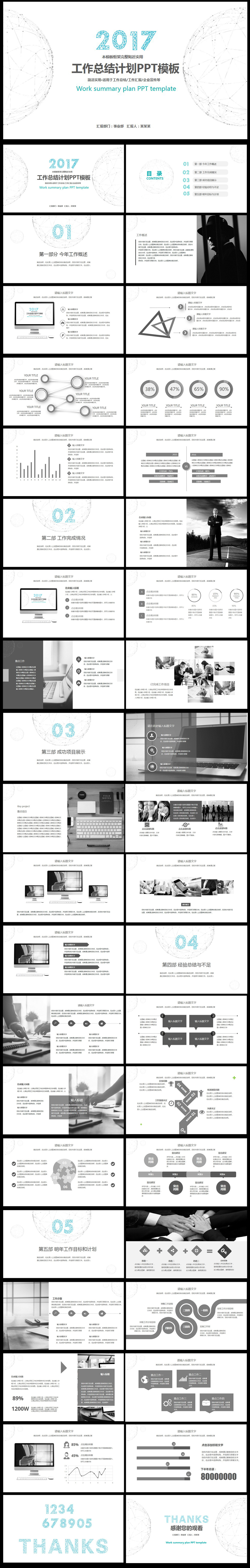 2017簡潔實(shí)用工作總結(jié)計(jì)劃述職業(yè)報(bào)告PPT