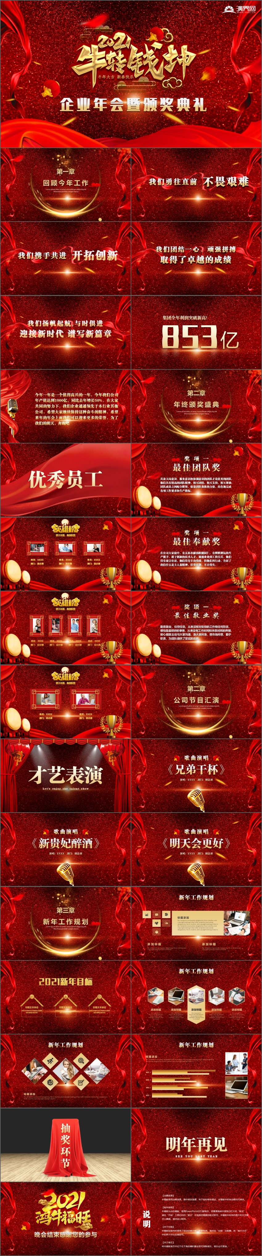 【香草PPT】紅色贏戰(zhàn)2020企業(yè)年會暨頒獎典禮年終總結(jié)模板