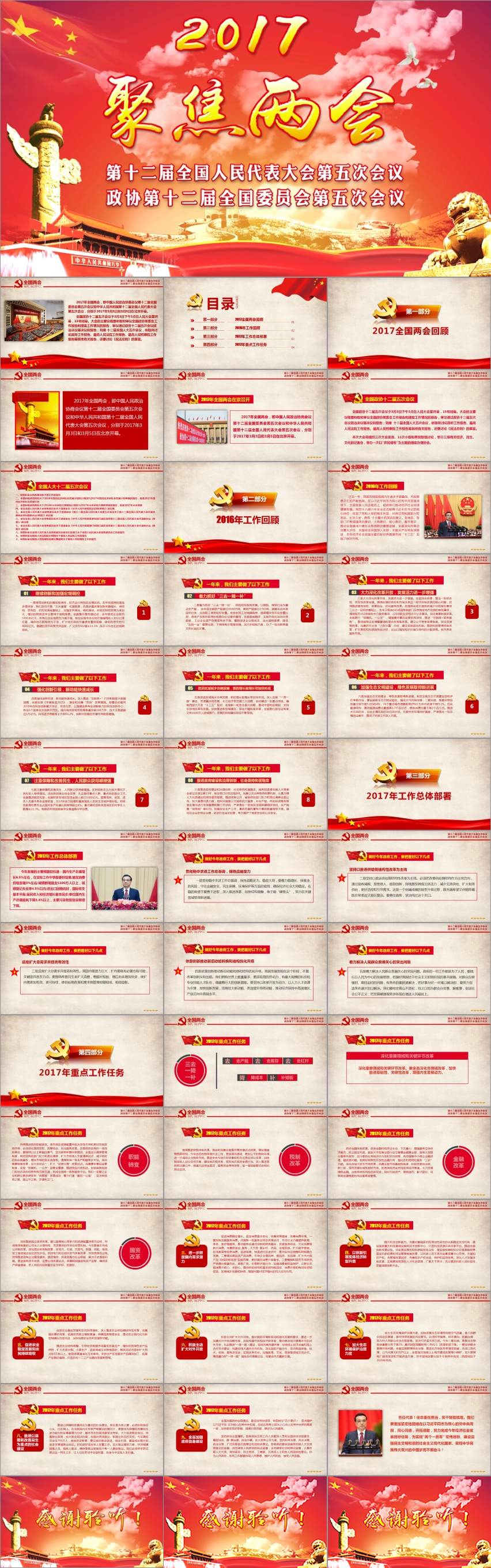2017聚焦兩會ppt