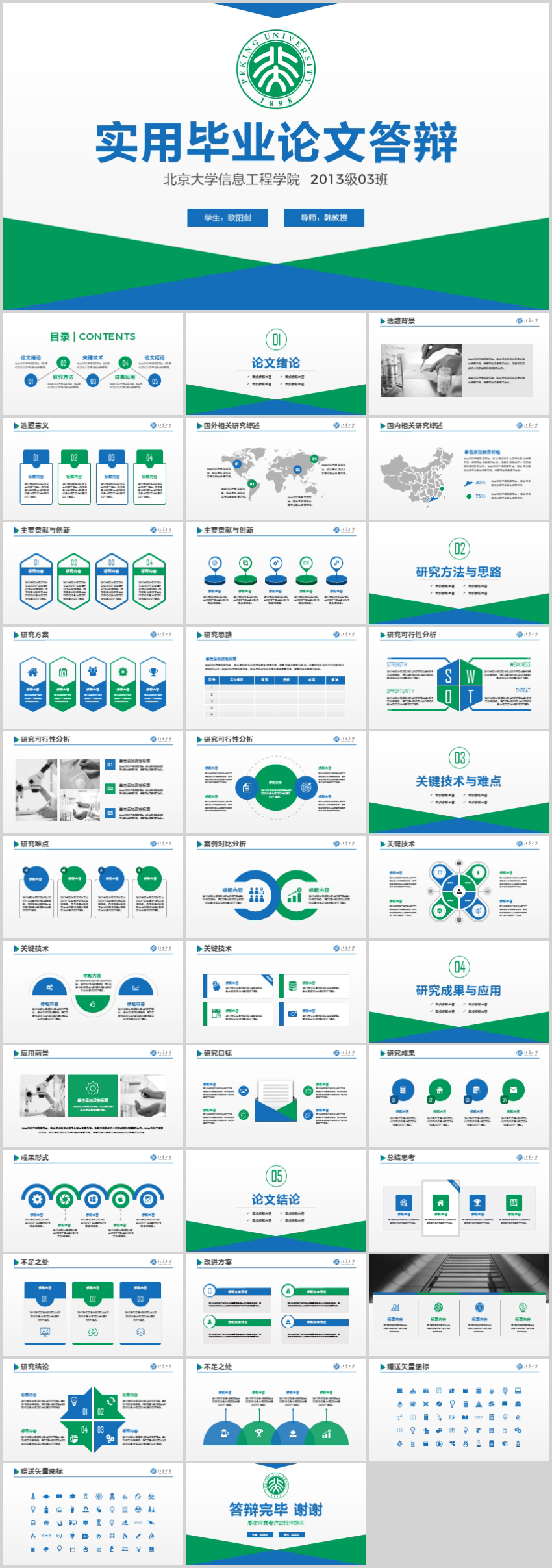 實用開題報告畢業(yè)論文答辯PPT模板