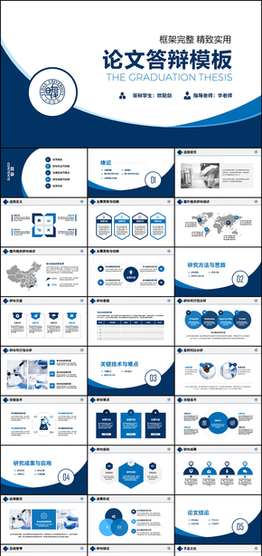 框架完整畢業(yè)論文答辯PPT模板