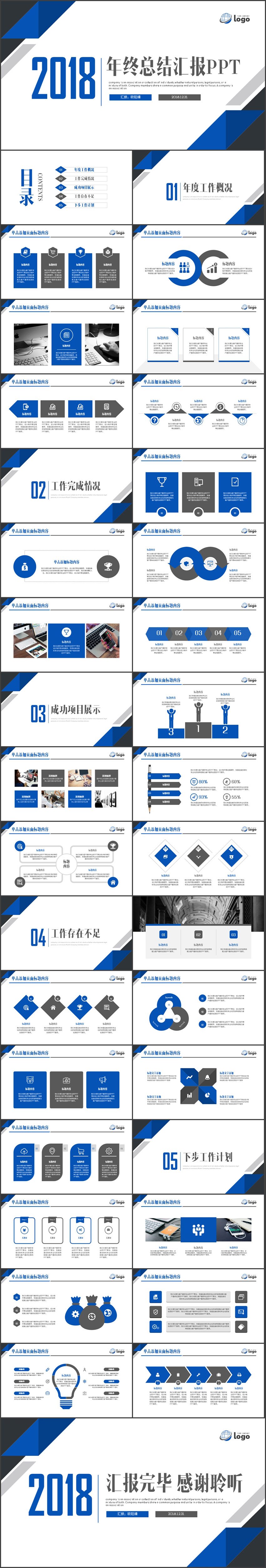 完整幾何年終總結工作匯報2018工作計劃工作總結