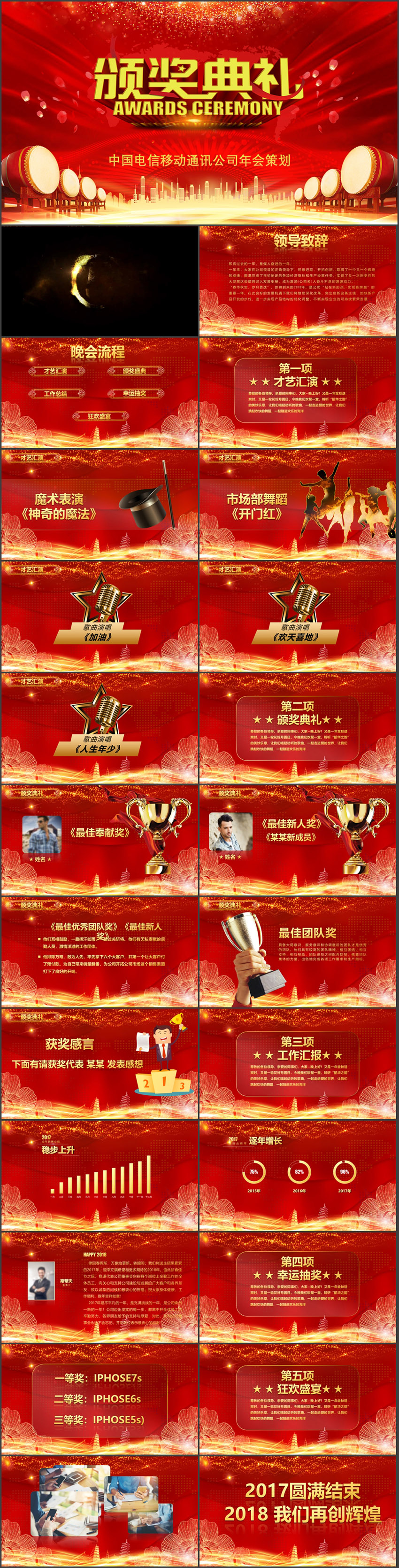 【2018頒獎(jiǎng)典禮】高端年會(huì)頒獎(jiǎng)典禮員工表彰大會(huì)PPT