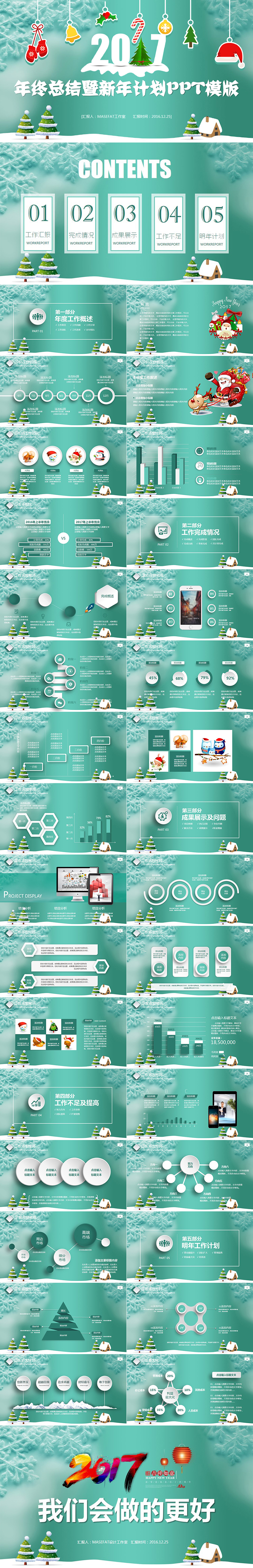 工作匯報(bào)年終總結(jié)暨新年計(jì)劃PPT模版
